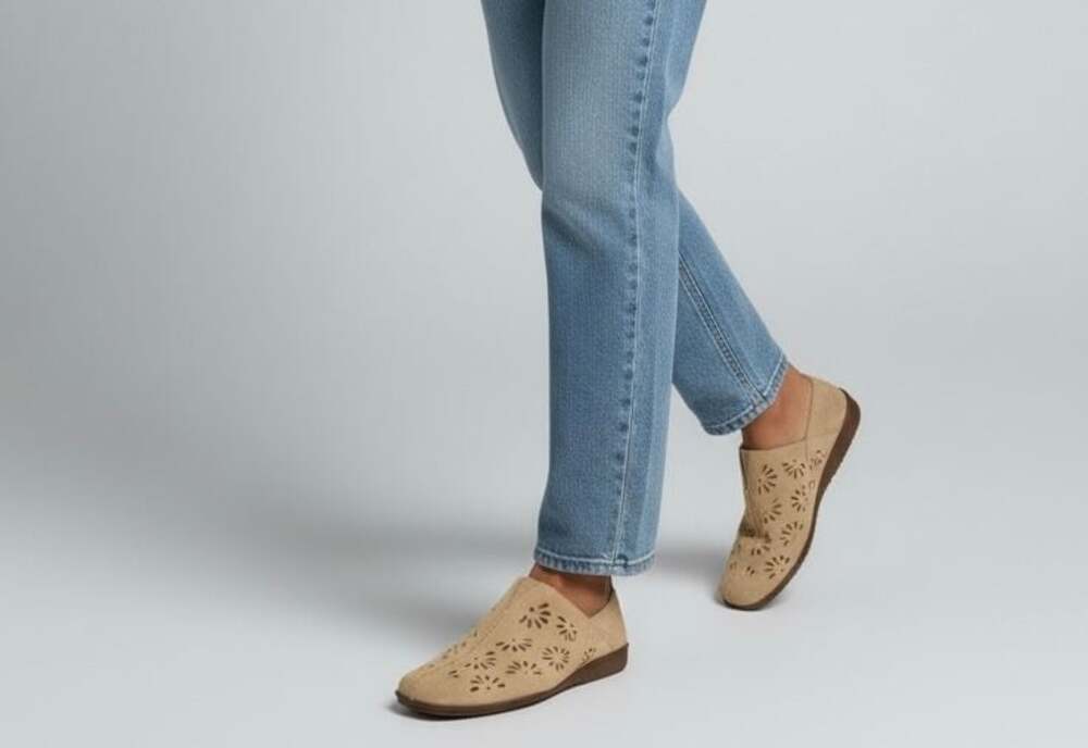 BOHO Suede Mules Tan Size 8.5M